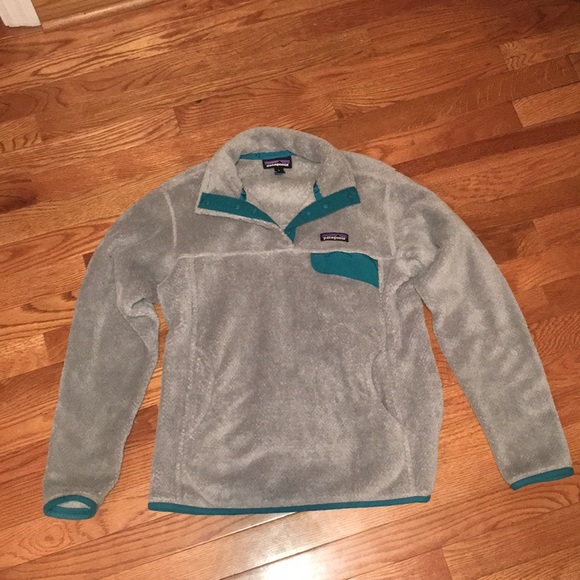 Patagonia Tops - Grey/Blue Re-Tool Snap-T Fleece Patagonia